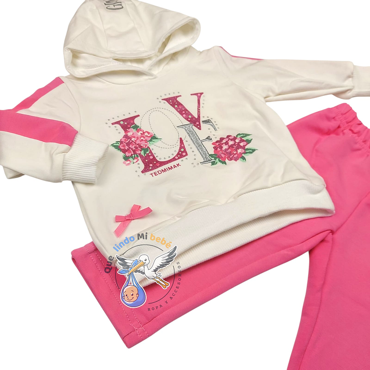 Set Buzo 2 Piezas 9/12 Meses Love Girl 3