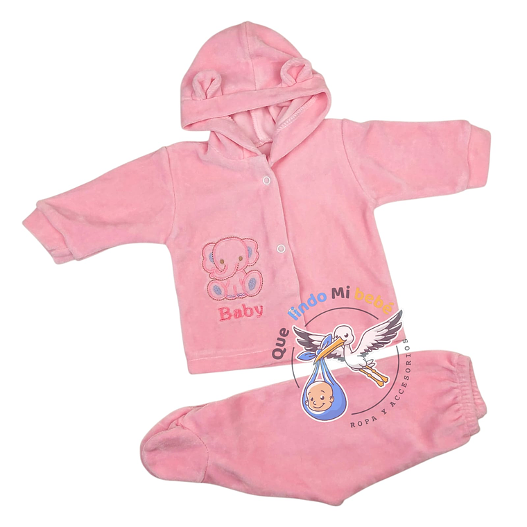 Osito Plush 2 Pieza 0/3 Meses Rosado M2P117 1