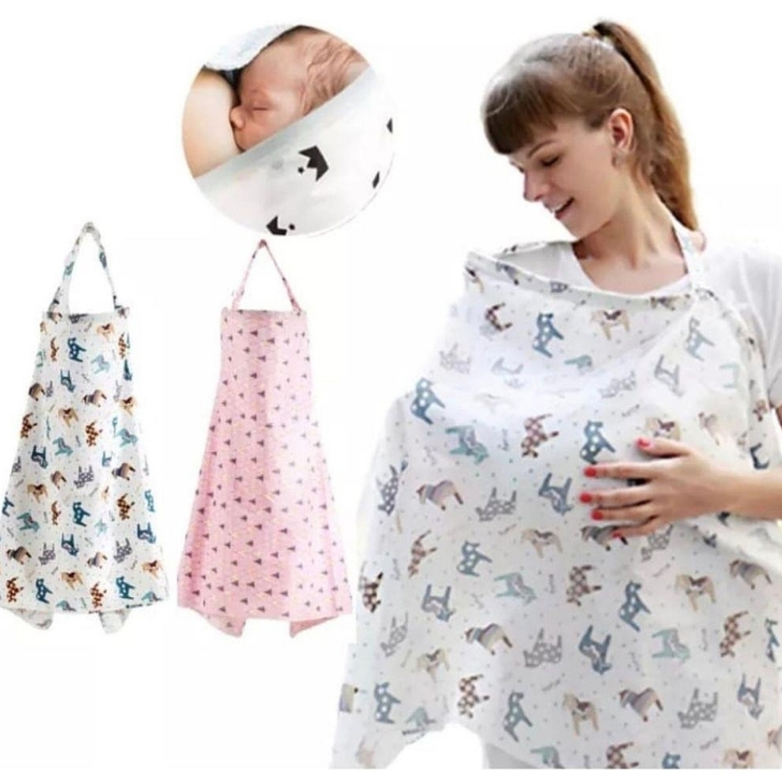 Manta + Mosquitero para Amamantar Dinosaurios Pequeños  2