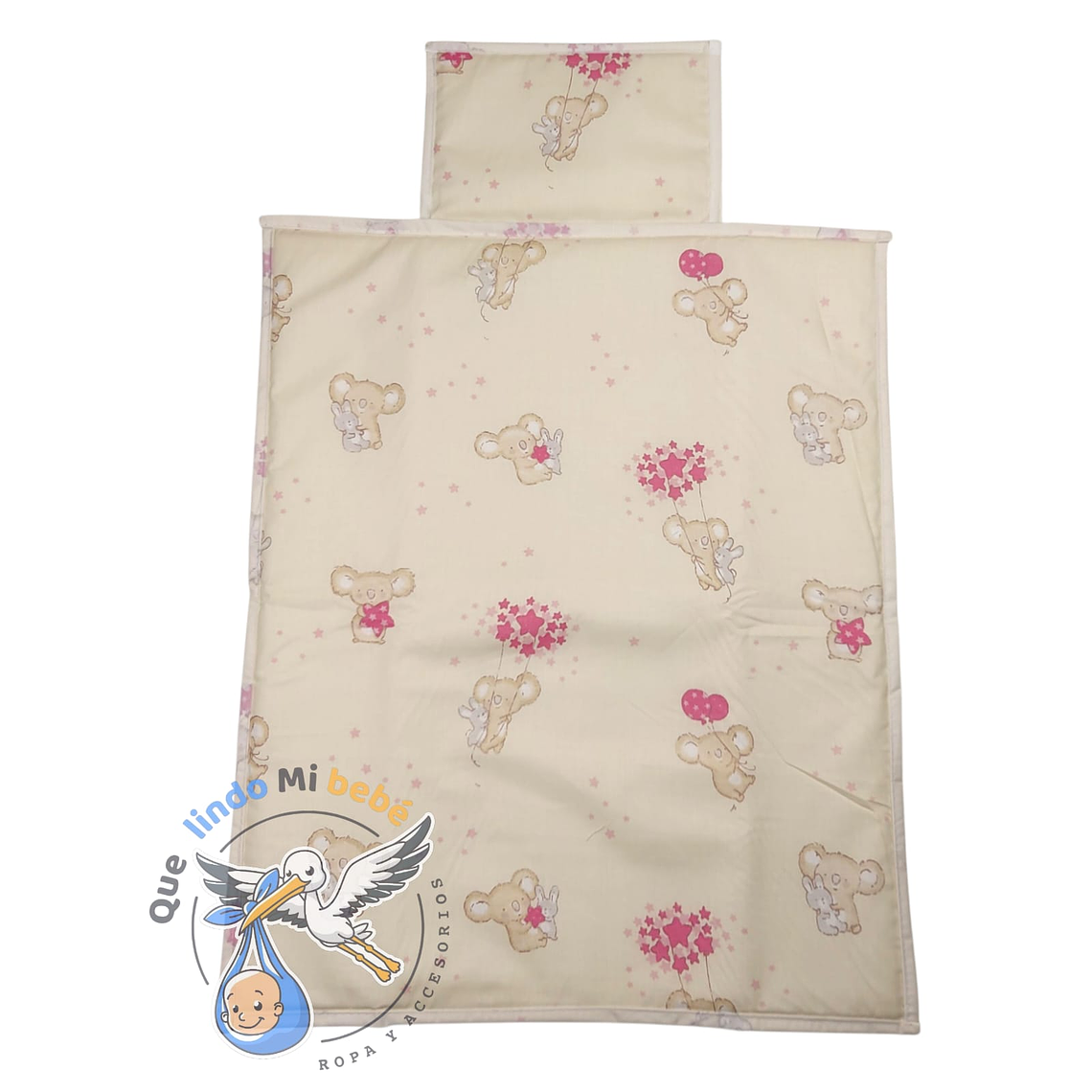 Mudador Impermeable Beige Koala Rosado 1