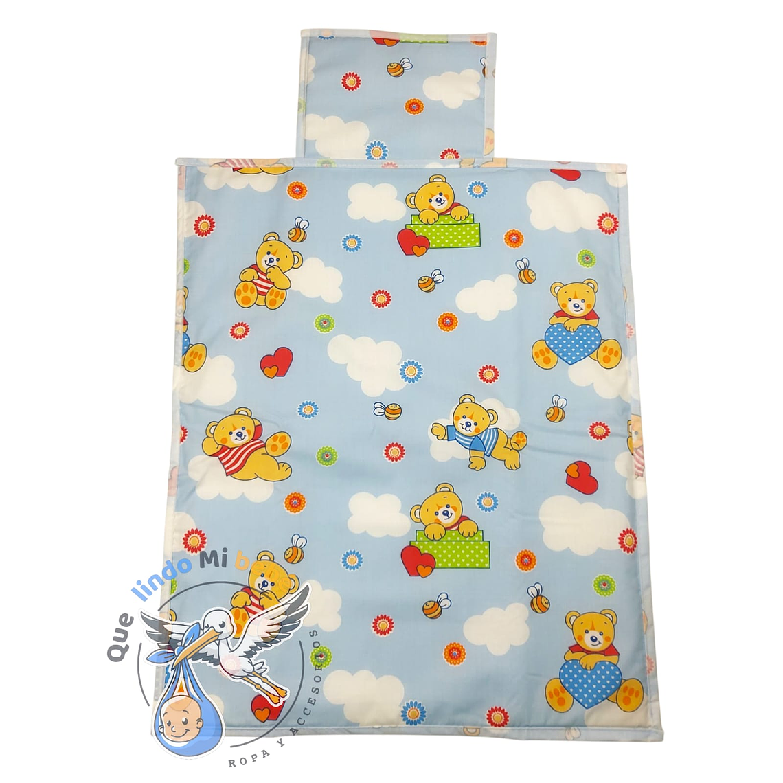 Mudador Impermeable Celeste Osito 1