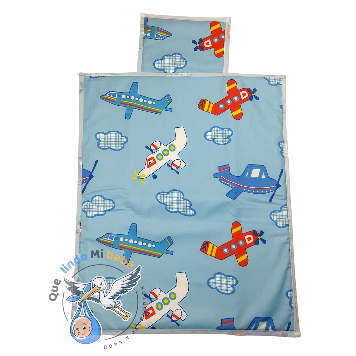 Mudador Impermeable Celeste Aviones 1