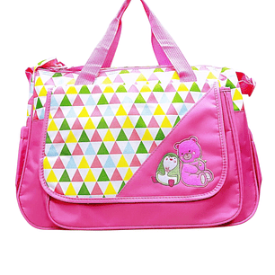 Bolso Maternal Con Cambiador Rosado Osito Pinguino