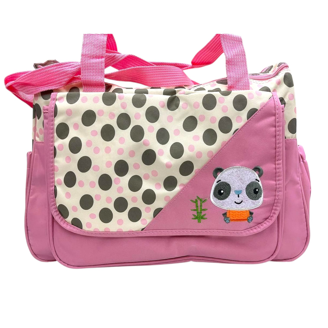 Bolso Maternal Con Cambiador Rosado Panda 1
