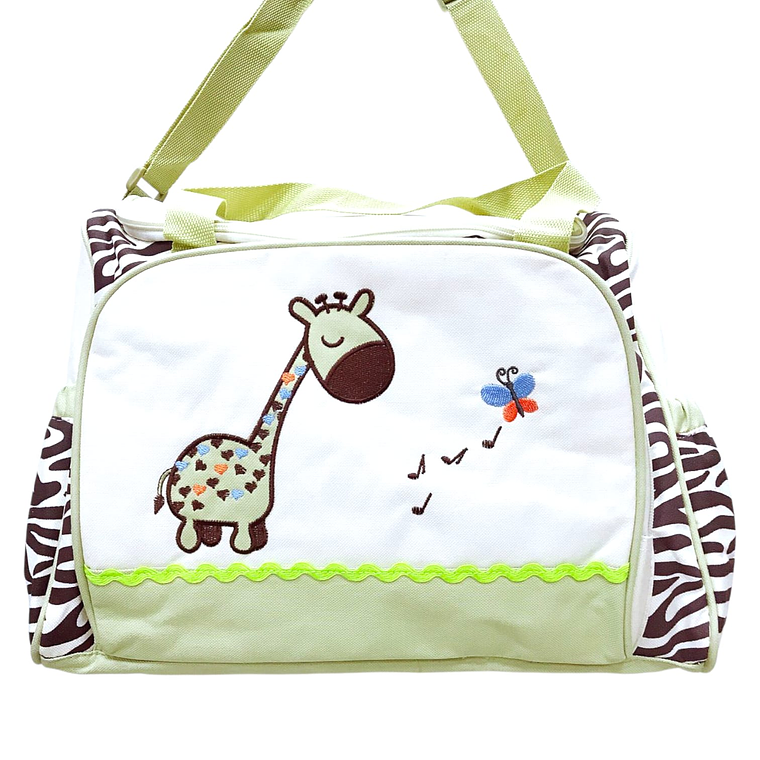 Bolso Maternal Con Cambiador Beige Jirafa 1