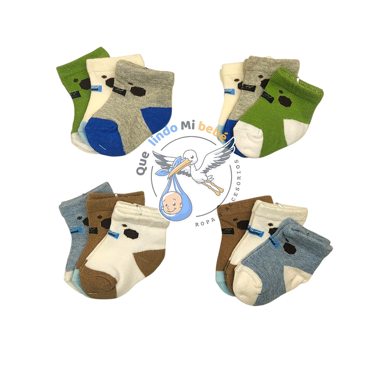 Calcetas por Docena 0/3 Meses Q03H 1