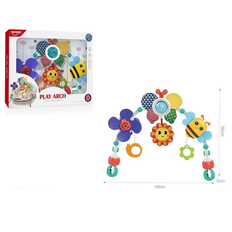 Arco Móvil Estimulación Bebé Para Coche, Cuna, Sillas Sonajero +0M Mariposa 1