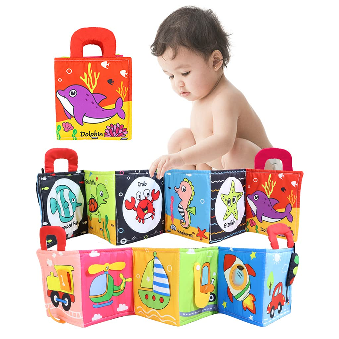 Libro Sensorial de Estimulación Animales Marinos y Transportes +3M  4