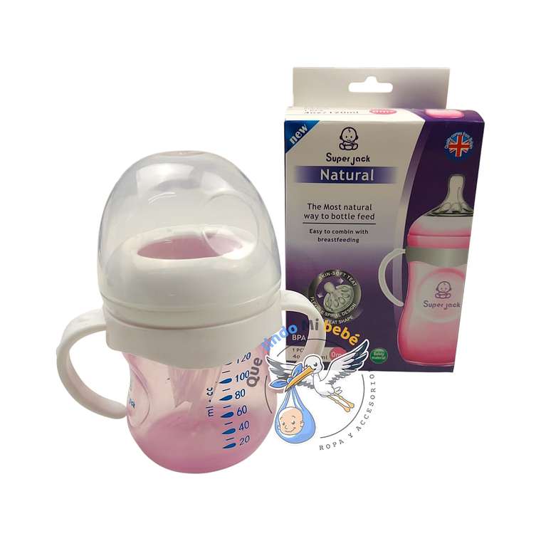 Mamadera Super Jack 120 ml. Rosada  1