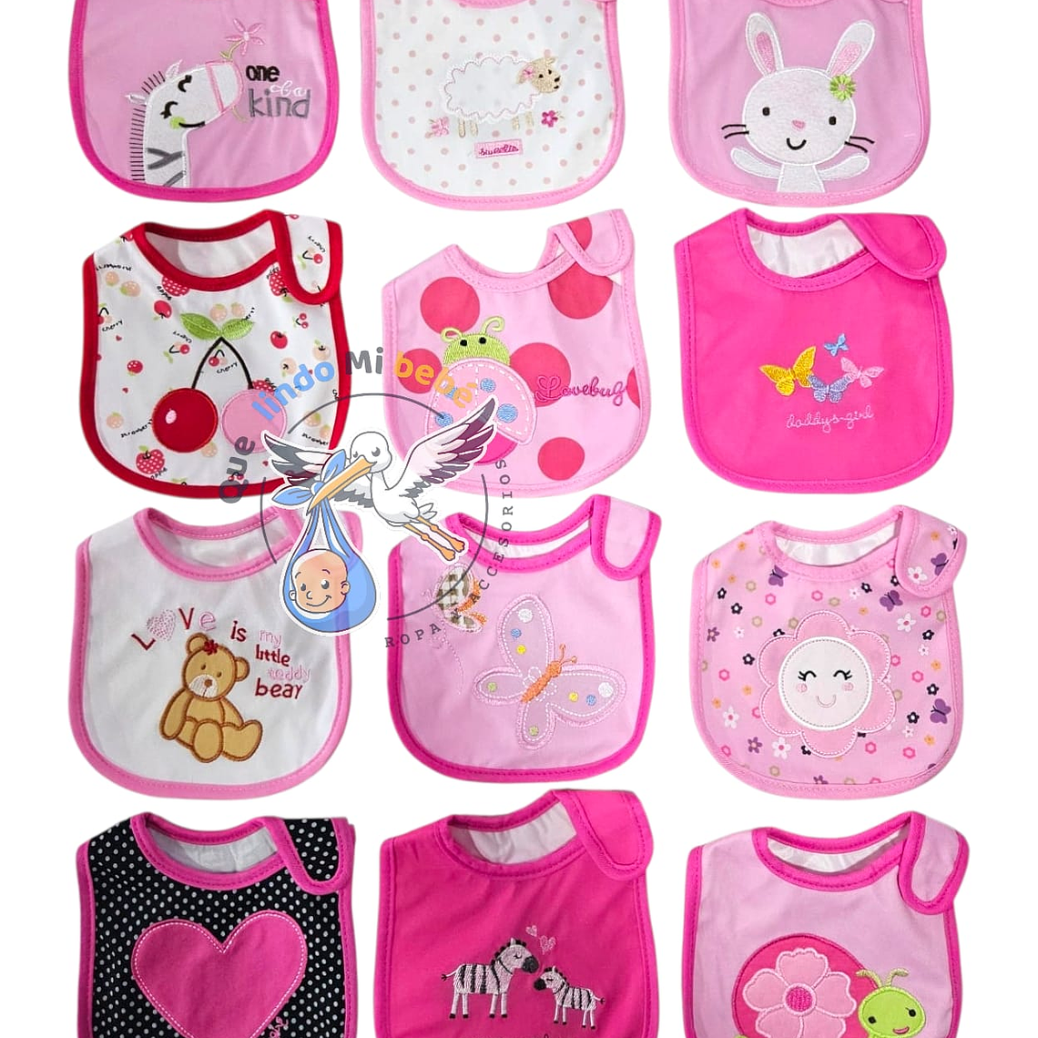 Baberos Impermeables por Docena Niña X12BM03 1