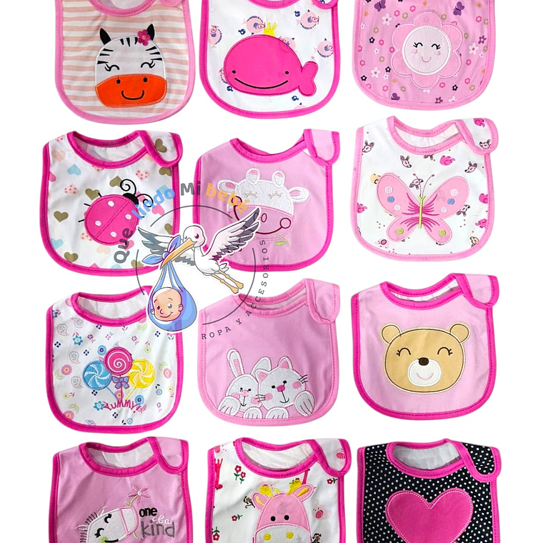 Baberos Impermeables por Docena Niña X12BM04 1