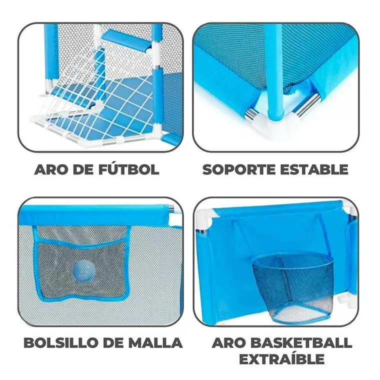 Corral Para juegos Celeste Con 30 Pelotitas 3