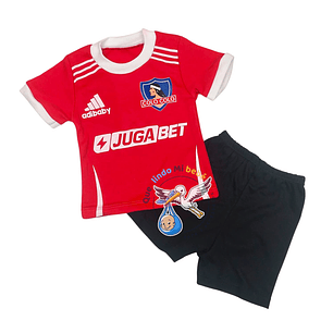 Conjunto Colo Colo Fucsia Short Polera Algodón 3/6 Meses