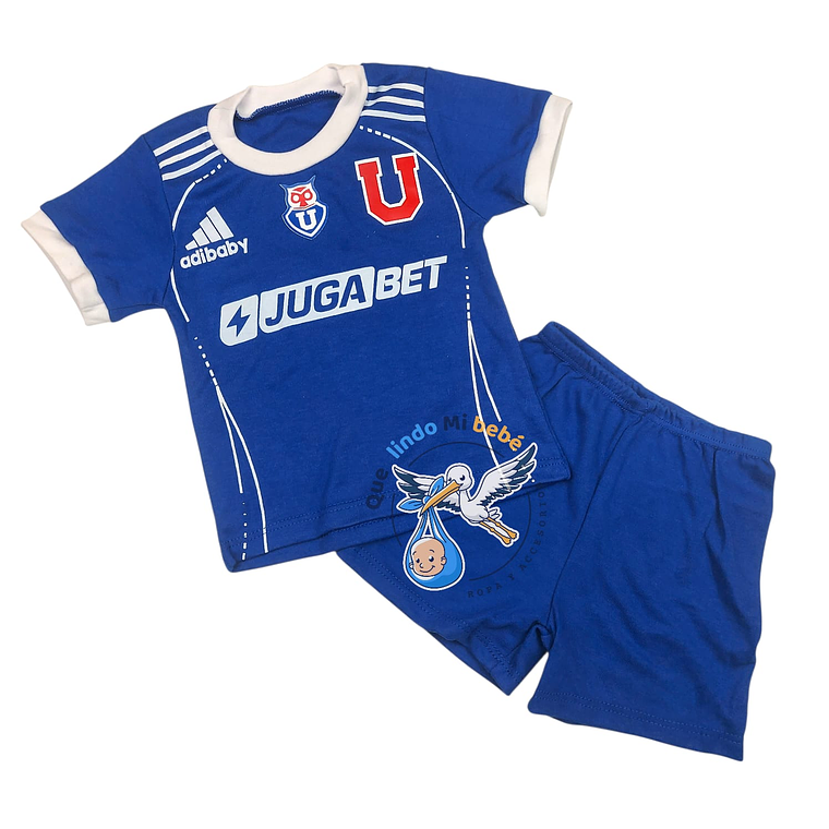 Conjunto Universidad de Chile Short Polera Algodón 3/6 Meses 1