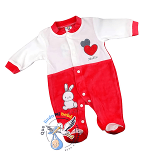 Enterito Plush 3/6 Meses Conejita Coral/blanco