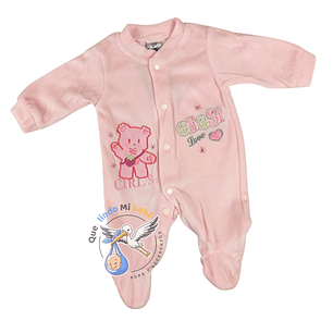 Enterito Plush 3/6 Meses Osita Rosado