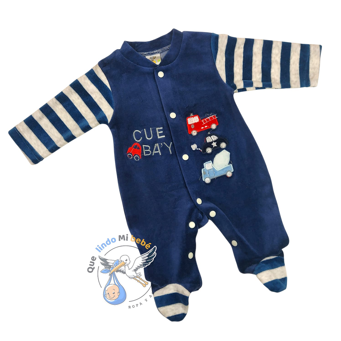 Enterito Plush 3/6 Meses Transportes Azul 1