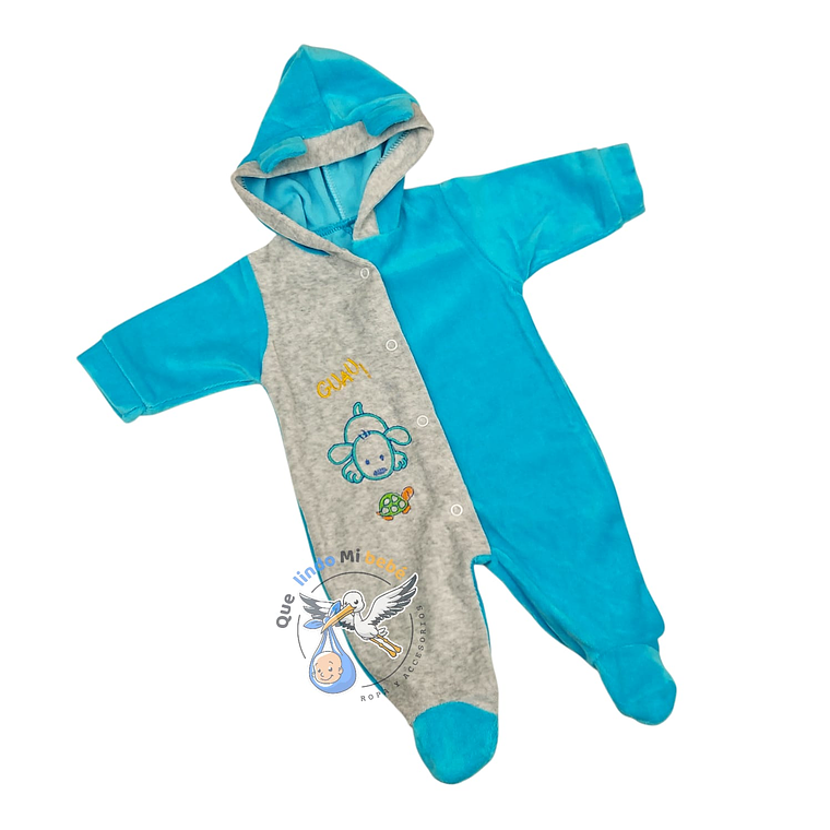 Osito Plush 1 Pieza 0/3 Meses Calipso/Gris H1P119 1