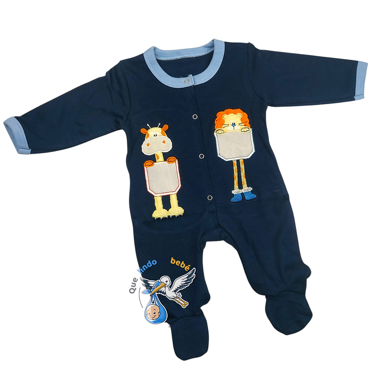 Osito Algodón 1 Pieza 0/3 Meses Jirafa/León Azul Marino 1