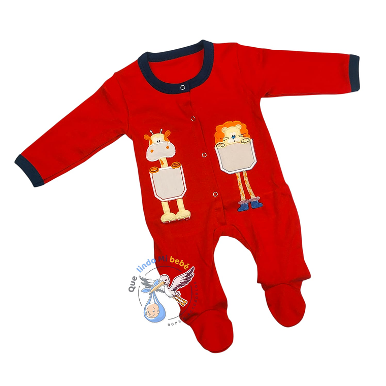 Osito Algodón 1 Pieza 0/3 Meses Jirafa/León Rojo 1