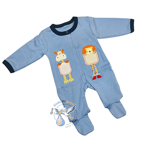 Osito Algodón 1 Pieza 0/3 Meses Jirafa/León Celeste