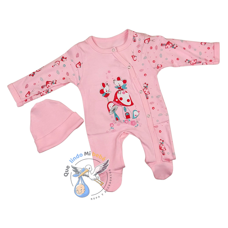 Osito Algodón Prematuro Ratoncita Rosado 1