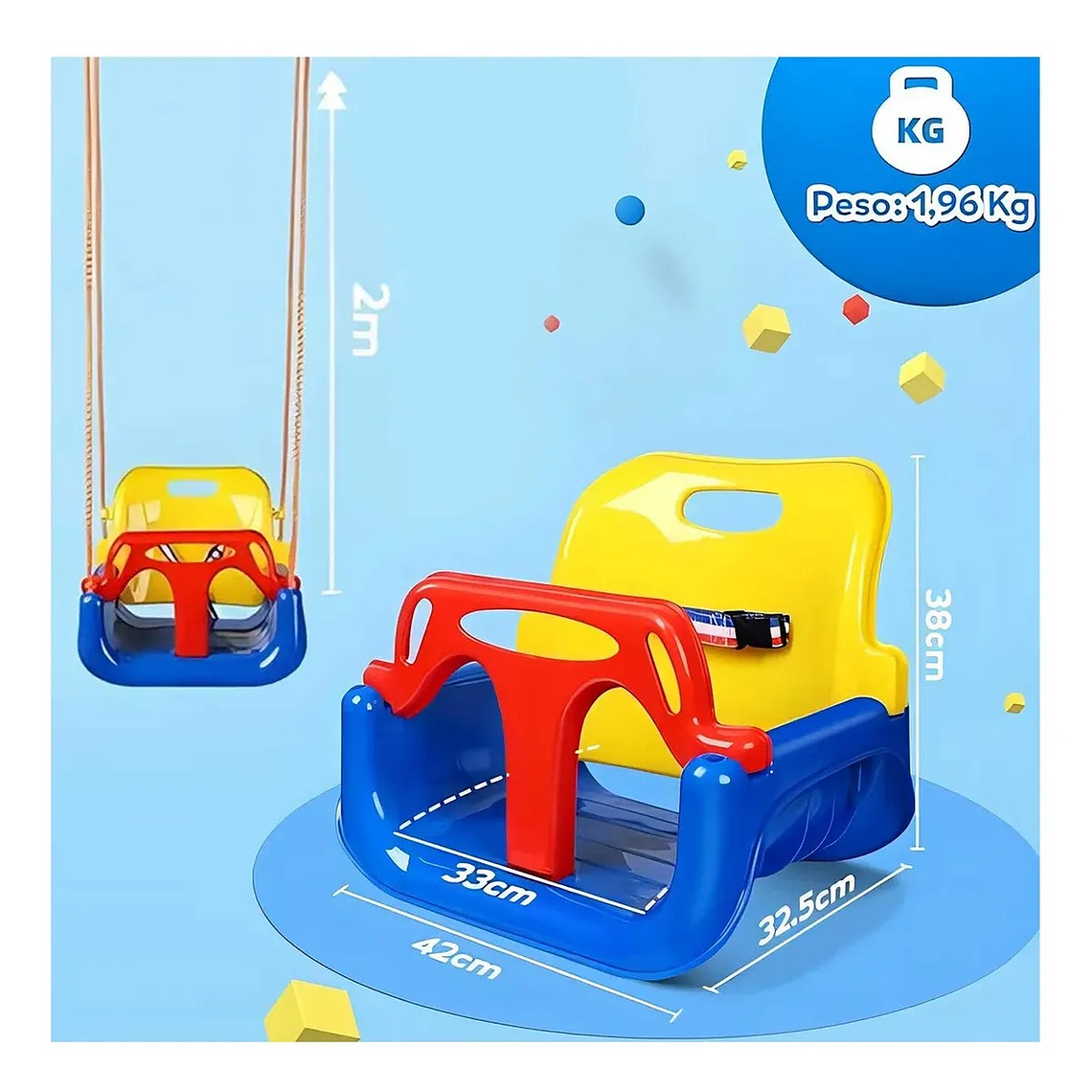 Columpio Silla 3 En 1 Ajustable Portátil 3