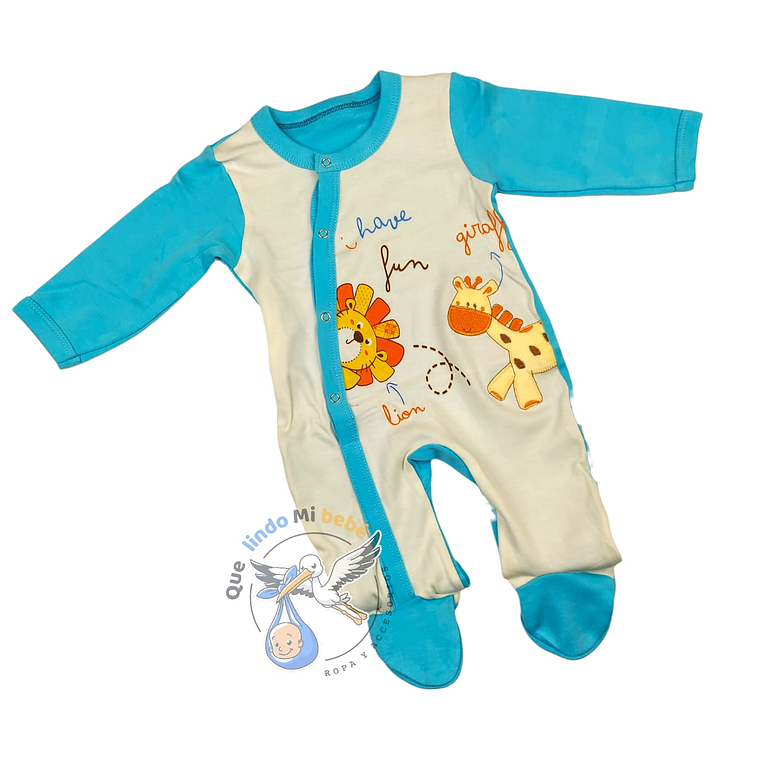 Osito Algodón 1 Pieza 0/3 Meses Jirafa/León Blanco/Calipso 1