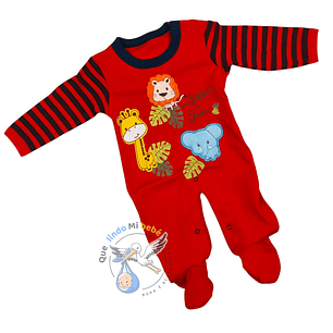 Osito Algodón 1 Pieza 0/3 Meses Safari Rojo
