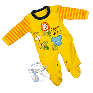 Osito Algodón 1 Pieza 0/3 Meses Safari Amarillo
