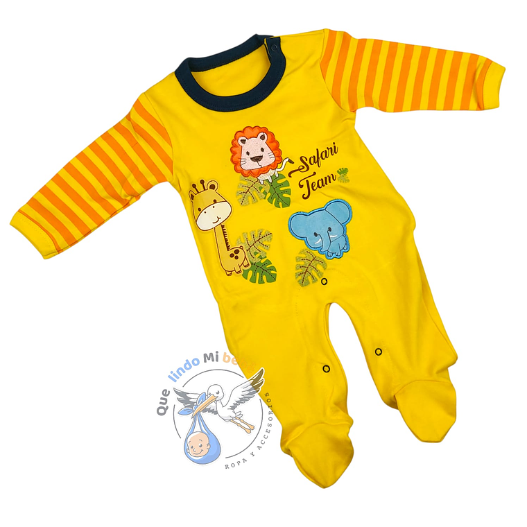 Osito Algodón 1 Pieza 0/3 Meses Safari Amarillo 1