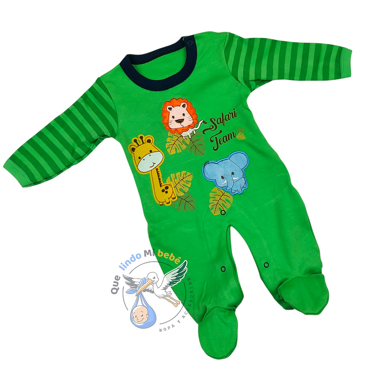 Osito Algodón 1 Pieza 0/3 Meses Safari Verde 1