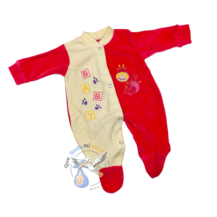 Osito Plush Prematuro Jirafa Blanco/Fucsia 1