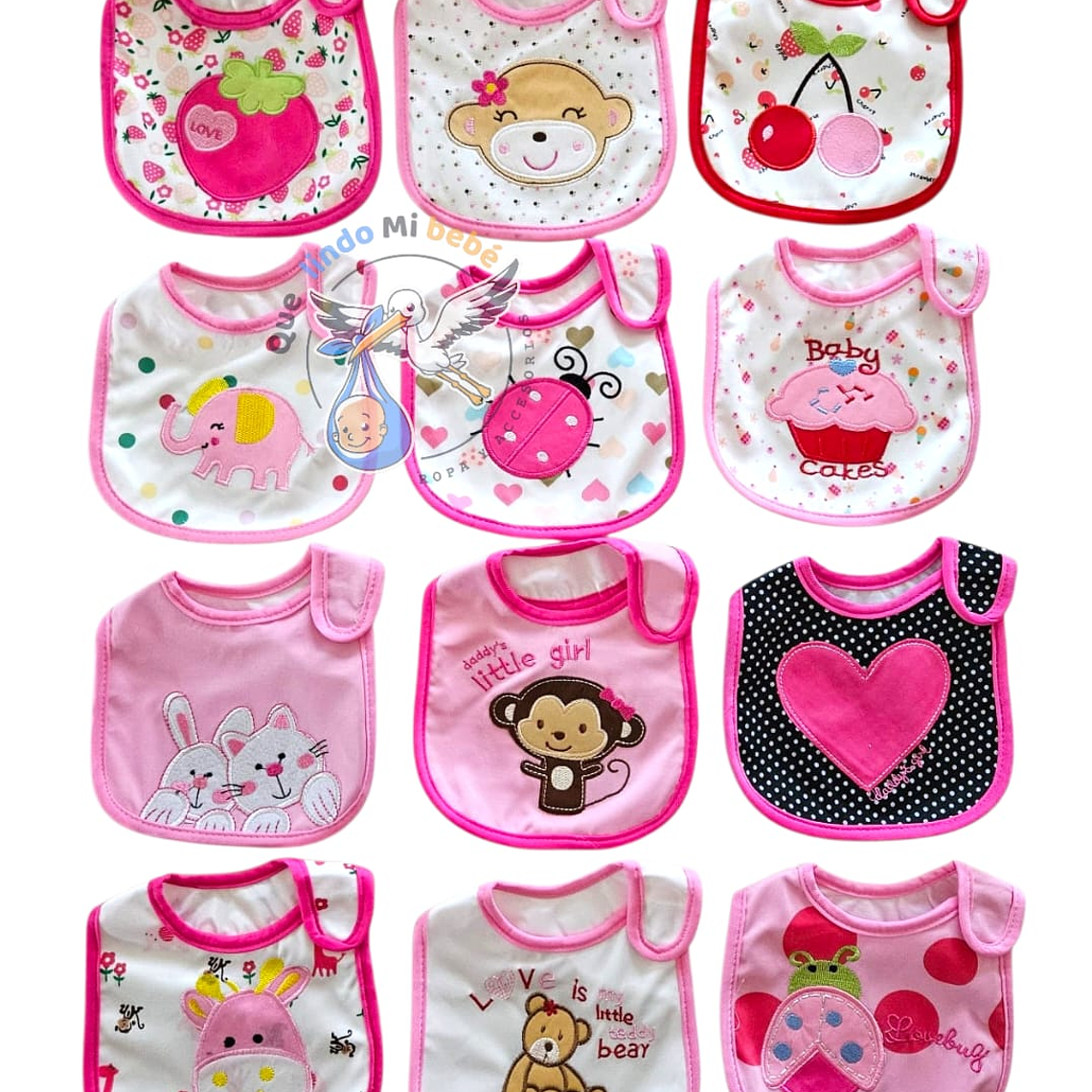 Baberos Impermeables por Docena Niña X12BM01 1