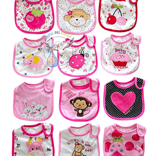 Baberos Impermeables por Docena Niña X12BM01