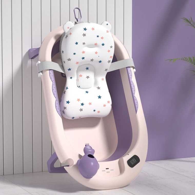 Bañera con Termometro Violeta + Cojin Estrella + Jarro Ducha 3