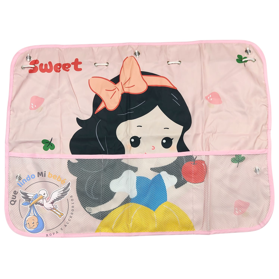 Cortina Auto Bebe con Filtro UV Rosado Blanca Nieves 1