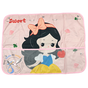 Cortina Auto Bebe con Filtro UV Rosado Blanca Nieves