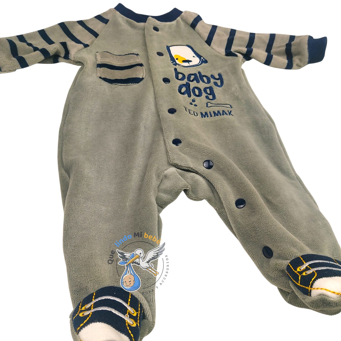 Enterito Plush Baby Dog Gris 0/3 Meses 2