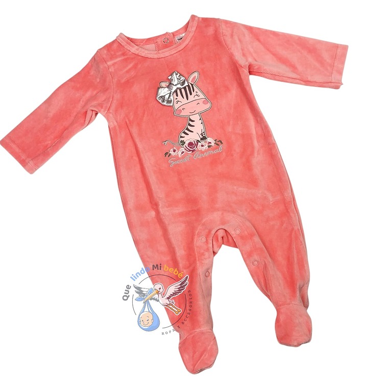 Enterito Plush Cebrita Rosada 0/3 Meses 1