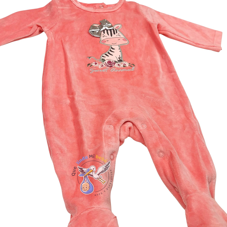 Enterito Plush Cebrita Rosada 3/6 Meses 2