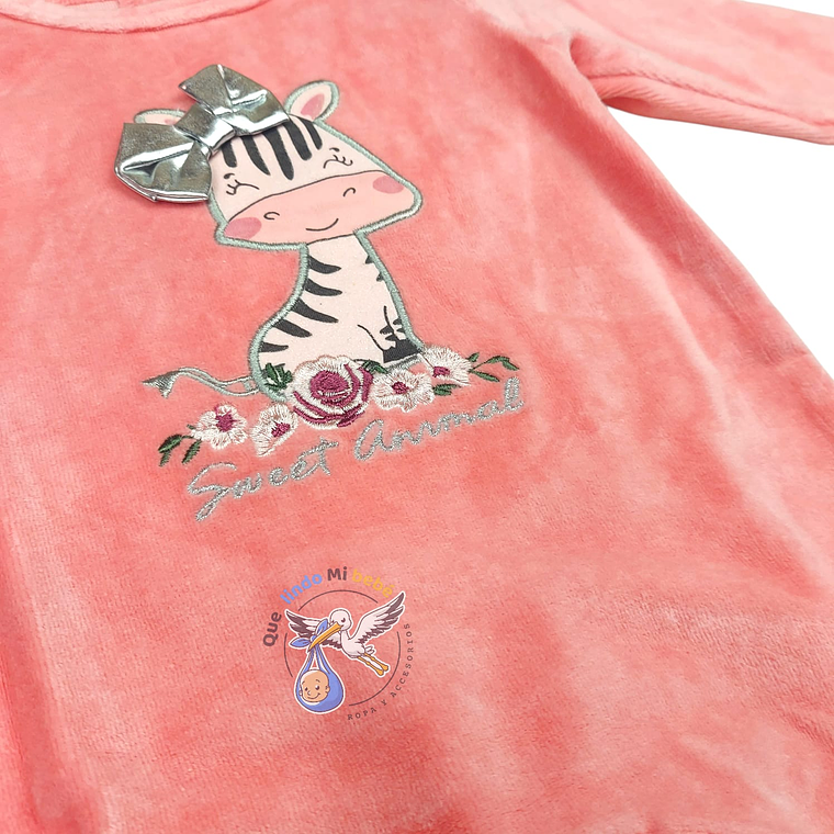 Enterito Plush Cebrita Rosada 3/6 Meses 3