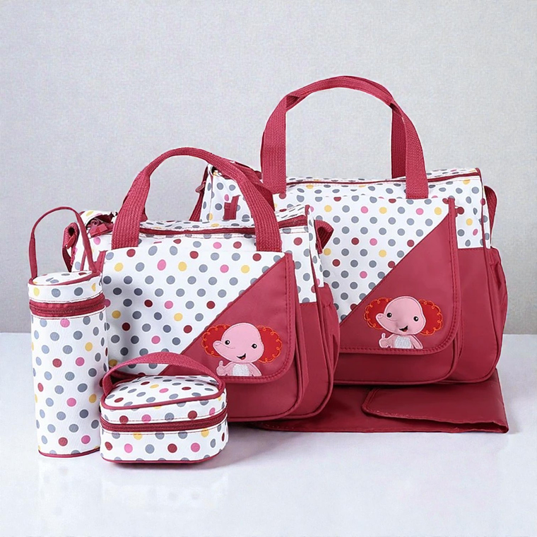 Bolso Maternal 5 Piezas Diseño Elefante 1