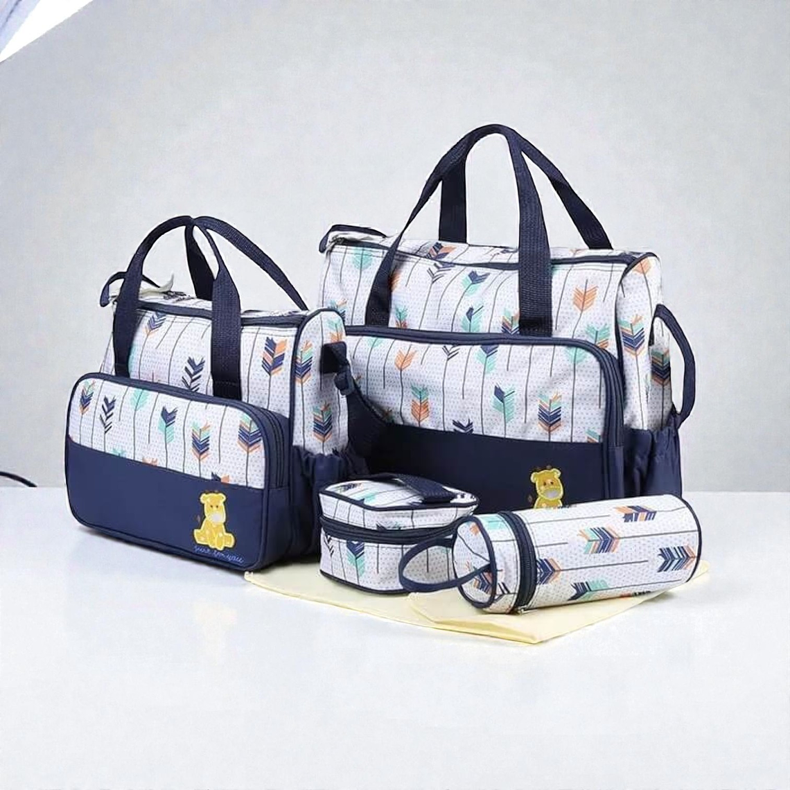 Bolso Maternal 5 Piezas Diseño Azul 1