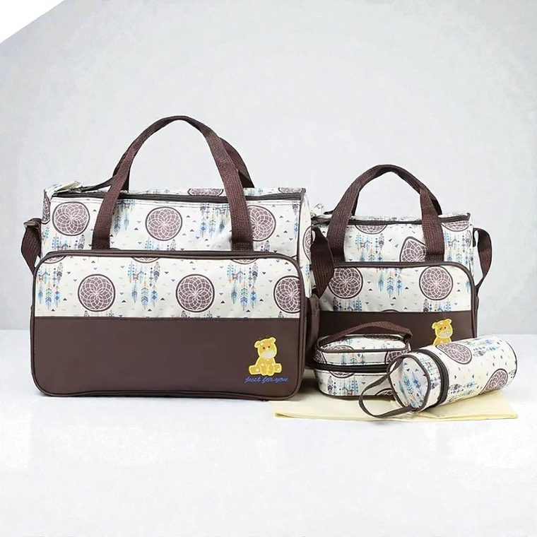 Bolso Maternal 5 Piezas Diseño Cafe 1