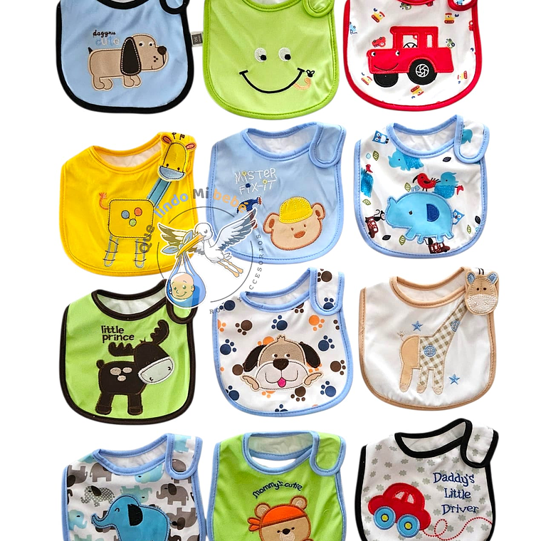 Baberos Impermeables por Docena Niño X12BH34 1