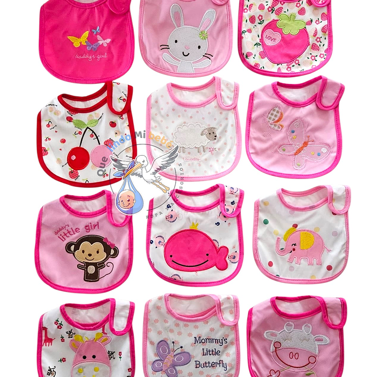 Baberos Impermeables por Docena Niña X12BM04 1