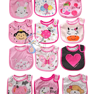 Baberos Impermeables por Docena Niña X12BM06