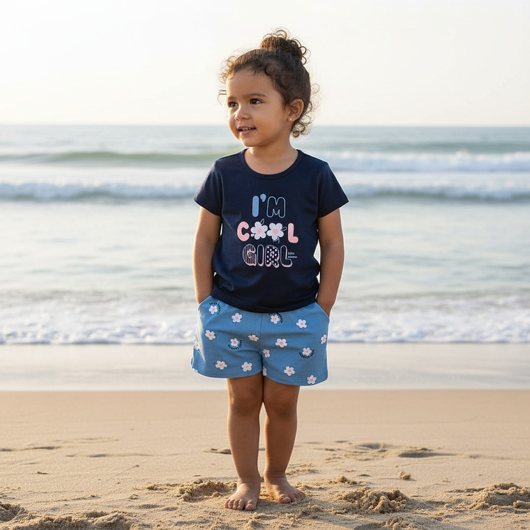 Conjunto Short Polerita 18/24 Meses Marino 1