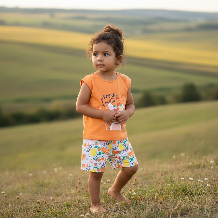 Conjunto Short Polerita 12/18 Meses Fresh Fruits 1